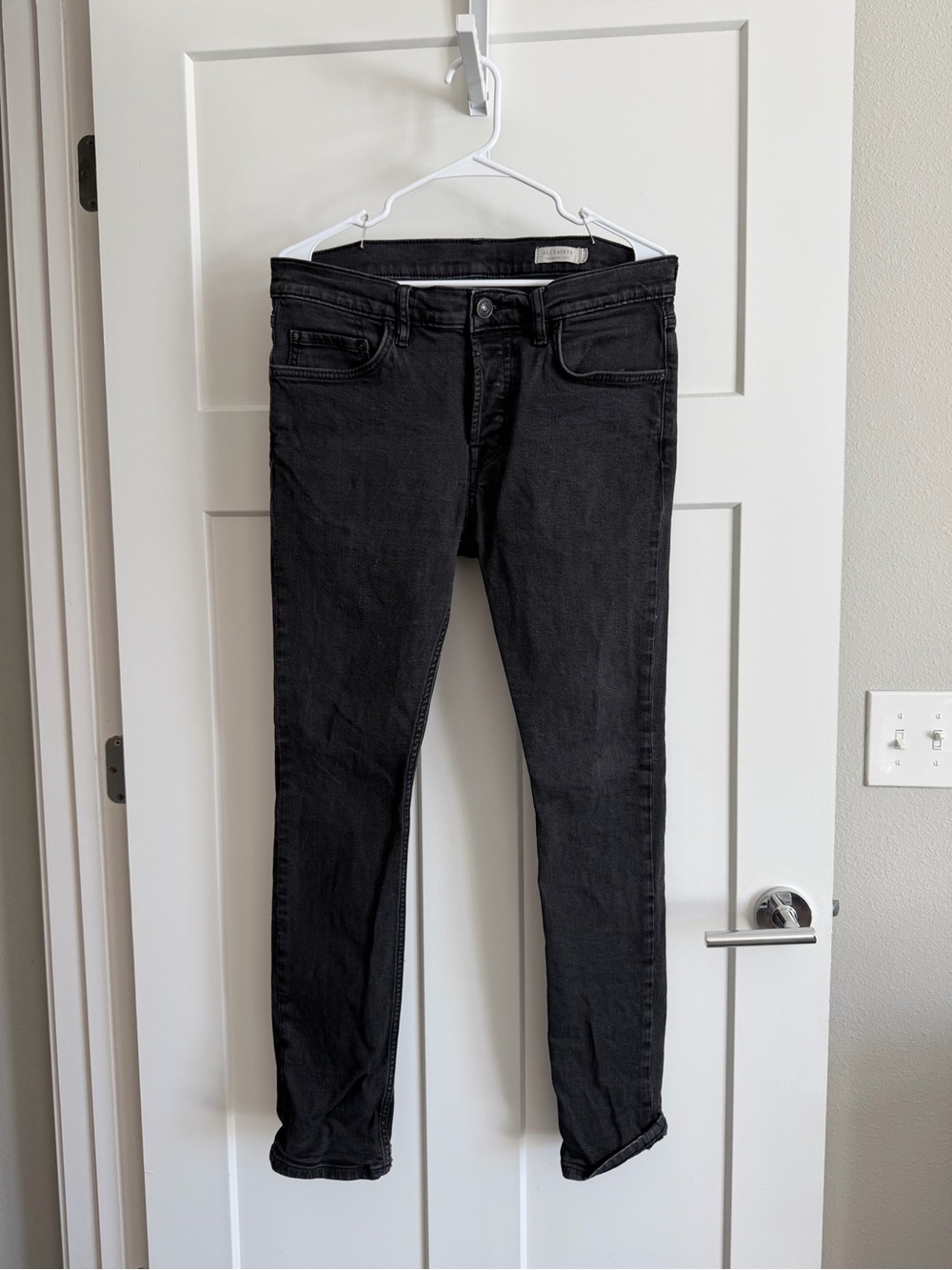 AllSaints Black Skinny Jeans - cigarette fit